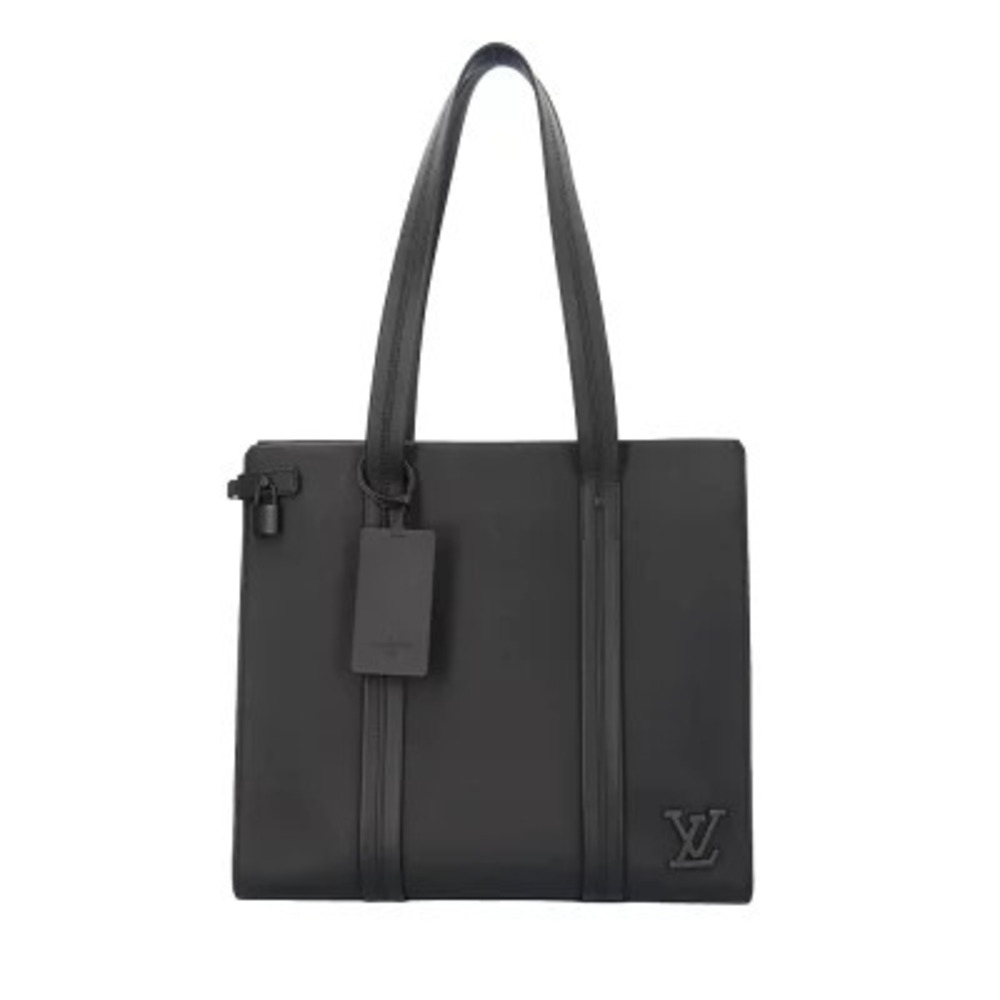 Louis Vuitton Takeoff Tote Aerogram Bag Grain Leather Black